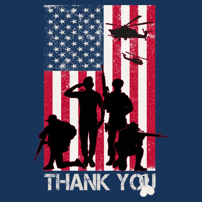 Thank You Memorial Day Soldiers USA Flag Flatbill Hat