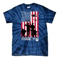 Thank You Memorial Day Soldiers USA Flag Tie-Dye T-Shirt