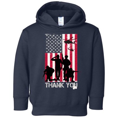 Thank You Memorial Day Soldiers USA Flag Toddler Hoodie