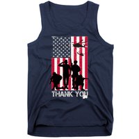 Thank You Memorial Day Soldiers USA Flag Tank Top