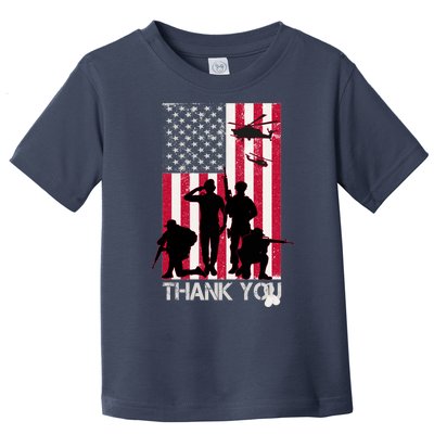 Thank You Memorial Day Soldiers USA Flag Toddler T-Shirt