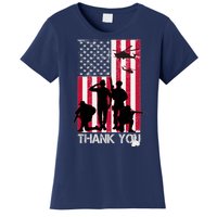 Thank You Memorial Day Soldiers USA Flag Women's T-Shirt