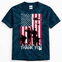 Thank You Memorial Day Soldiers USA Flag Kids Tie-Dye T-Shirt