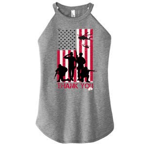 Thank You Memorial Day Soldiers USA Flag Women's Perfect Tri Rocker Tank