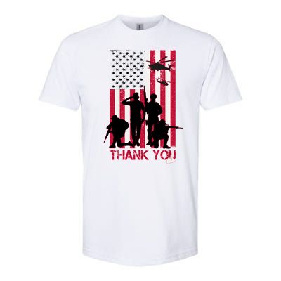 Thank You Memorial Day Soldiers USA Flag Softstyle® CVC T-Shirt