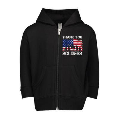 Thank You Soldiers Toddler Zip Fleece Hoodie