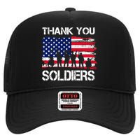 Thank You Soldiers High Crown Mesh Back Trucker Hat