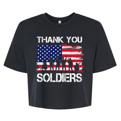 Thank You Soldiers Bella+Canvas Jersey Crop Tee