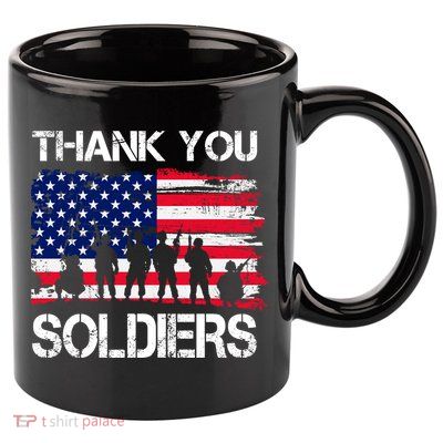 Thank You Soldiers 11oz C Handle Ceramic Mug