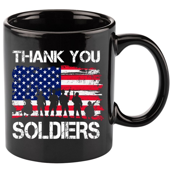 Thank You Soldiers 11oz C Handle Ceramic Mug