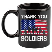 Thank You Soldiers 11oz C Handle Ceramic Mug