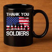 Thank You Soldiers 11oz C Handle Ceramic Mug