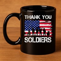 Thank You Soldiers 11oz C Handle Ceramic Mug