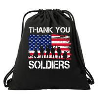 Thank You Soldiers Drawstring Bag