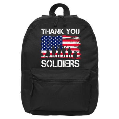 Thank You Soldiers 16 in Basic Backpack