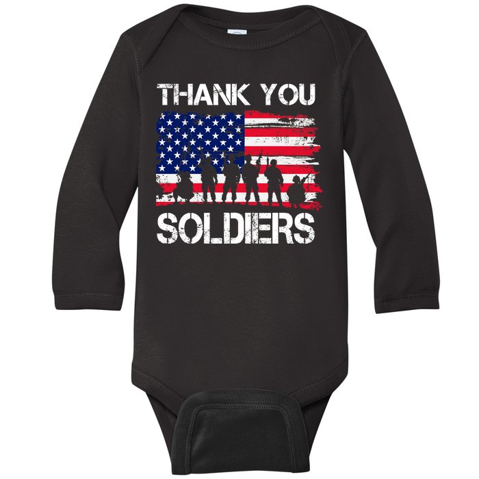 Thank You Soldiers Baby Long Sleeve Bodysuit