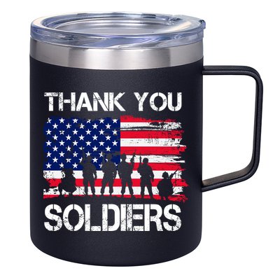 Thank You Soldiers 12oz Stainless Steel Coffee Mug