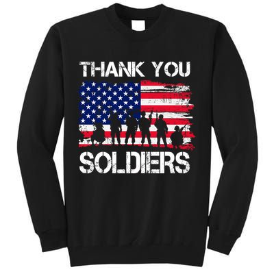 Thank You Soldiers Tall Sweatshirt