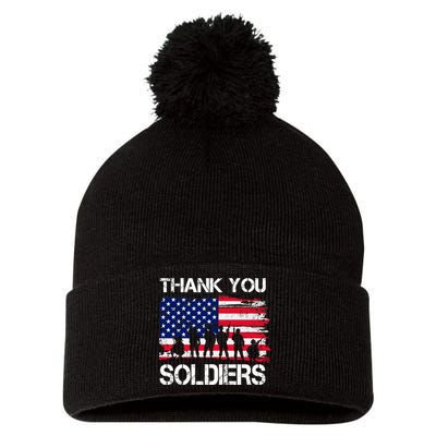 Thank You Soldiers Pom Pom 12in Knit Beanie