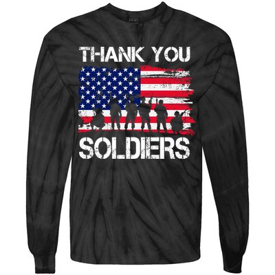 Thank You Soldiers Tie-Dye Long Sleeve Shirt