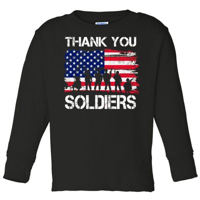 Thank You Soldiers Toddler Long Sleeve Shirt