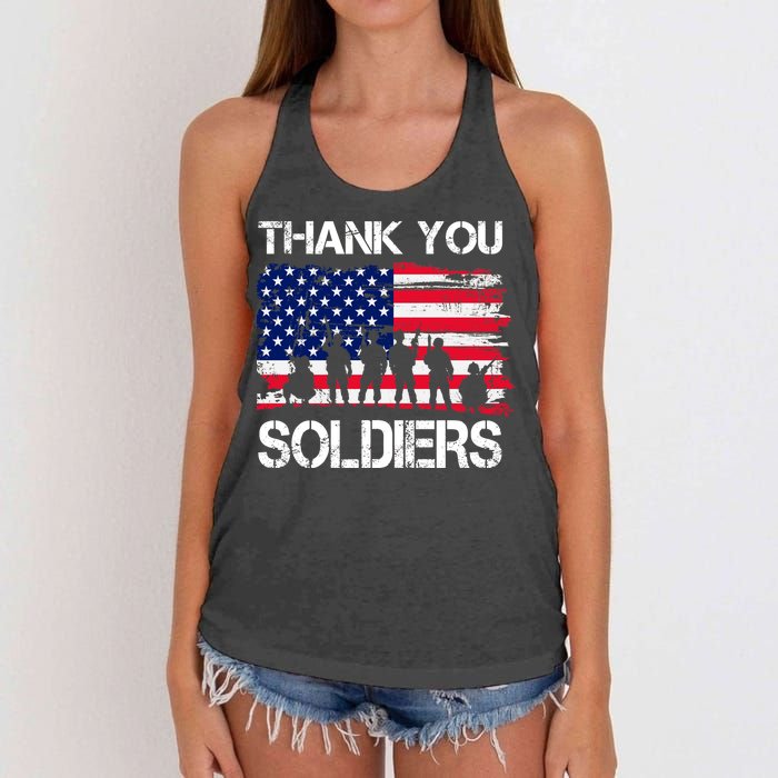 Thank You Soldiers Women's Knotted Racerback Tank