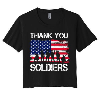 Thank You Soldiers Crop Top