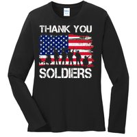 Thank You Soldiers Ladies Long Sleeve Shirt