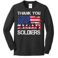 Thank You Soldiers Kids Long Sleeve Shirt