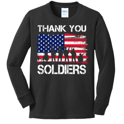 Thank You Soldiers Kids Long Sleeve Shirt