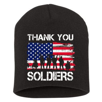 Thank You Soldiers Short Acrylic Beanie