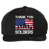 Thank You Soldiers Wool Snapback Cap