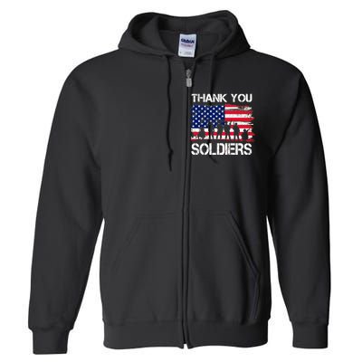 Thank You Soldiers Full Zip Hoodie