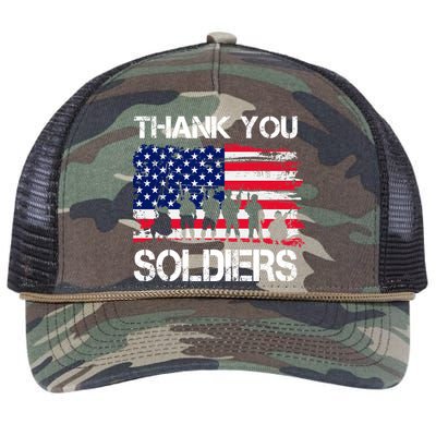 Thank You Soldiers Retro Rope Trucker Hat Cap