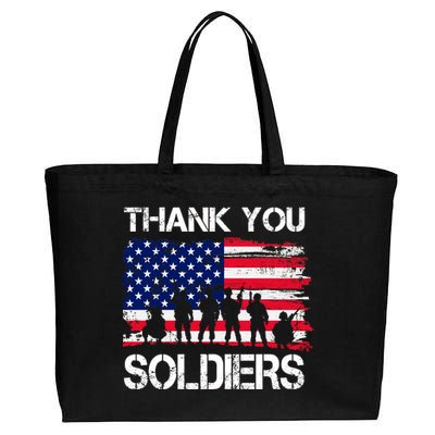 Thank You Soldiers Cotton Canvas Jumbo Tote