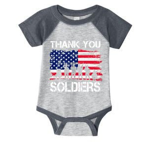 Thank You Soldiers Infant Baby Jersey Bodysuit