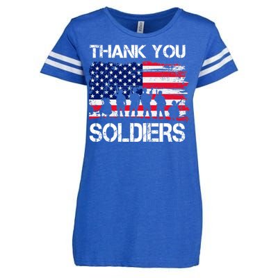 Thank You Soldiers Enza Ladies Jersey Football T-Shirt