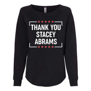 Thank You Stacey Abrams Womens California Wash Sweatshirt