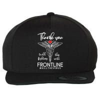 Thank You To All Those Fighting In The Frontline Wool Snapback Cap