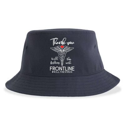 Thank You To All Those Fighting In The Frontline Sustainable Bucket Hat