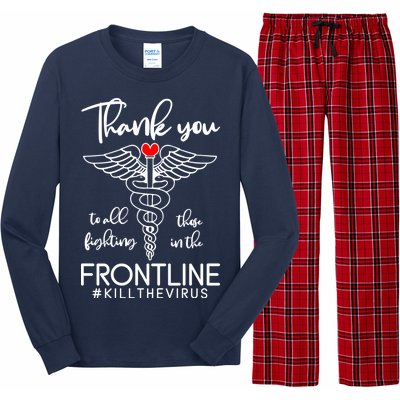 Thank You To All Those Fighting In The Frontline Long Sleeve Pajama Set