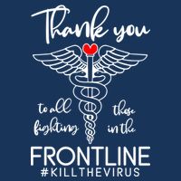 Thank You To All Those Fighting In The Frontline 16 in Basic Backpack