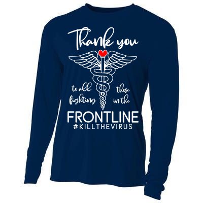 Thank You To All Those Fighting In The Frontline Cooling Performance Long Sleeve Crew