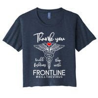 Thank You To All Those Fighting In The Frontline Crop Top