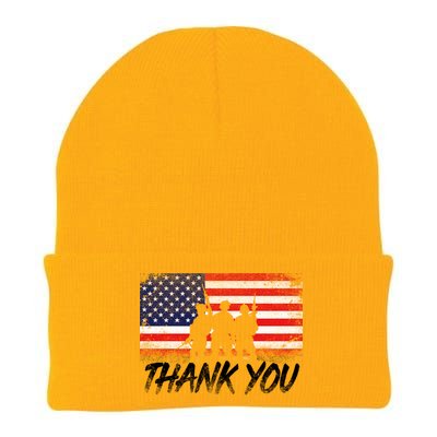 Thank You USA Troops Knit Cap Winter Beanie