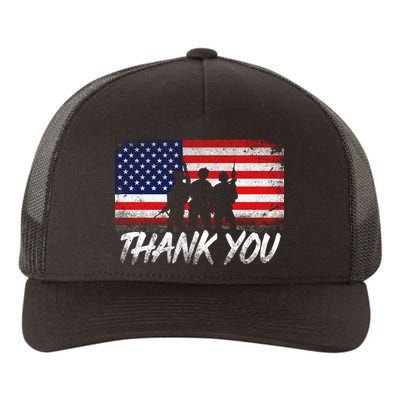 Thank You USA Troops Yupoong Adult 5-Panel Trucker Hat