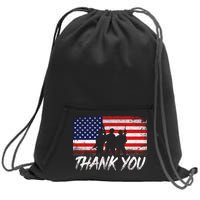 Thank You USA Troops Sweatshirt Cinch Pack Bag