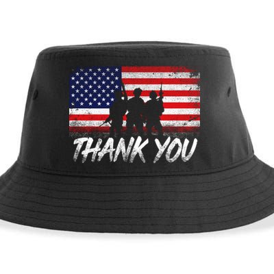 Thank You USA Troops Sustainable Bucket Hat