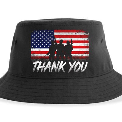 Thank You USA Troops Sustainable Bucket Hat