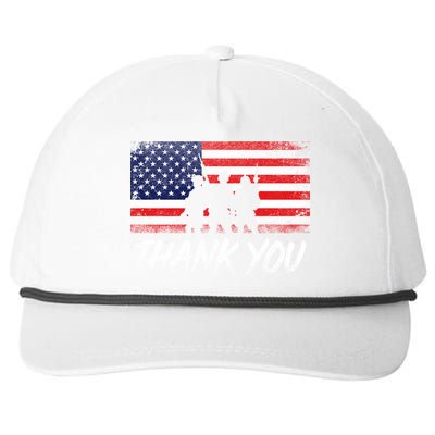 Thank You USA Troops Snapback Five-Panel Rope Hat